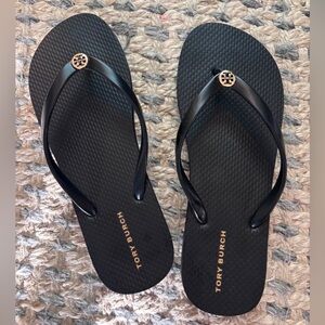 Tory Burch Black Sandals with Logo